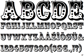 Пример шрифта Zebrawood Fill